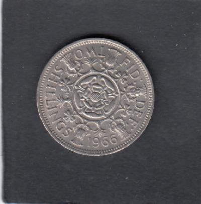 Beschrijving: 2 Shillings  ELIZABETH II